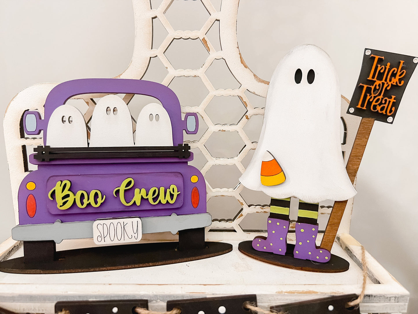 Boo Crew Halloween Tiered Tray Set | Halloween Decor | Tiered Tray Sets | Halloween Shelf Sitter