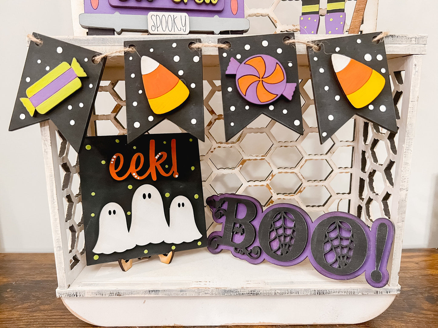 Boo Crew Halloween Tiered Tray Set | Halloween Decor | Tiered Tray Sets | Halloween Shelf Sitter