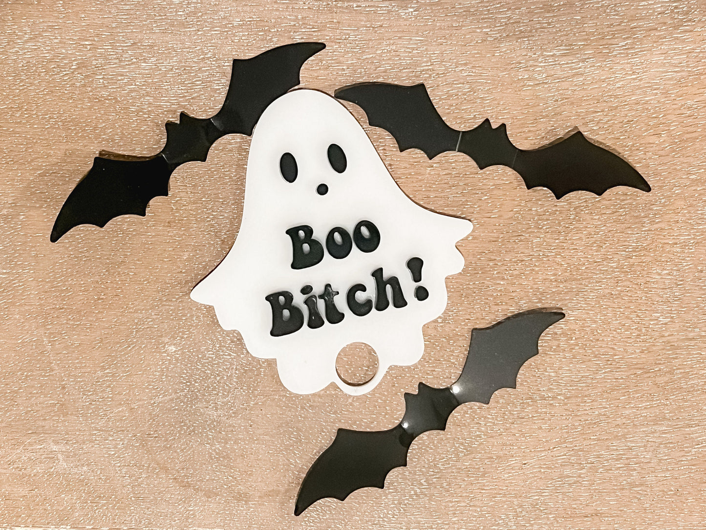 Ghost Tumbler Tag | Halloween Stanley Plate | Tumbler Tag | Stanley Tumbler Tag