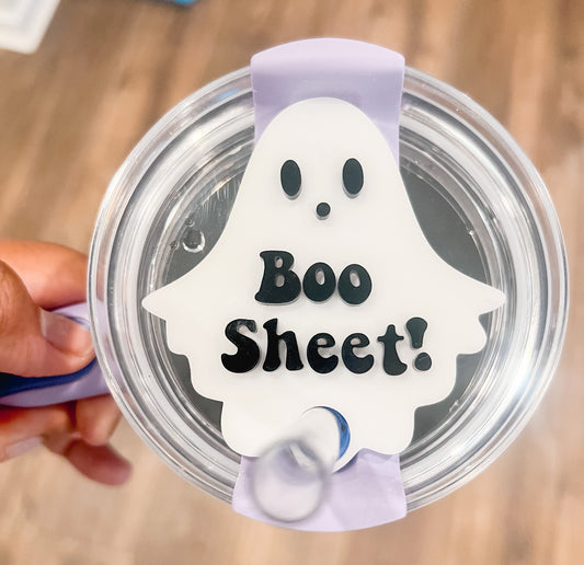 Ghost Tumbler Tag | Halloween Stanley Plate | Tumbler Tag | Stanley Tumbler Tag