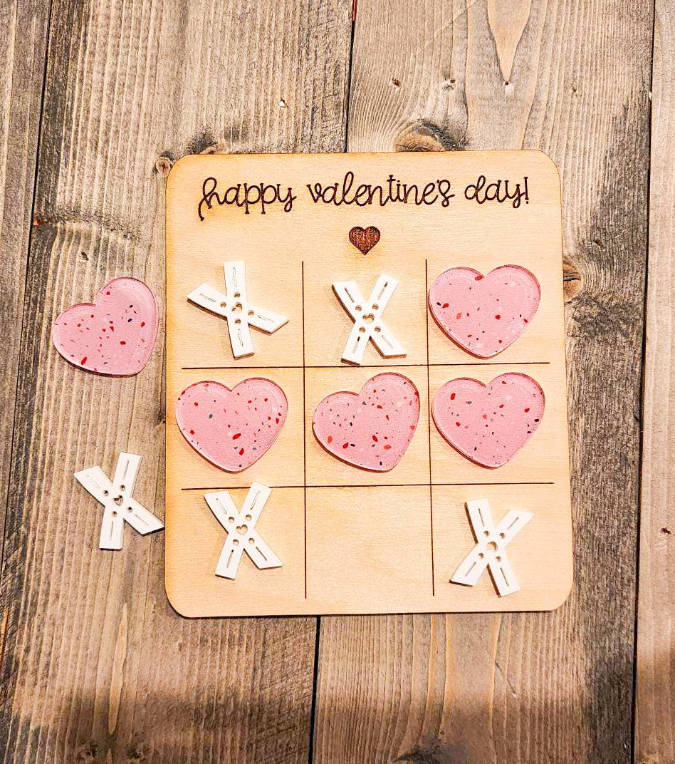 Valentines Day Tic Tac Toe | Valentines Gift for Kids | Vday Basket Stuffer | Valentines Favor | Valentines Gift