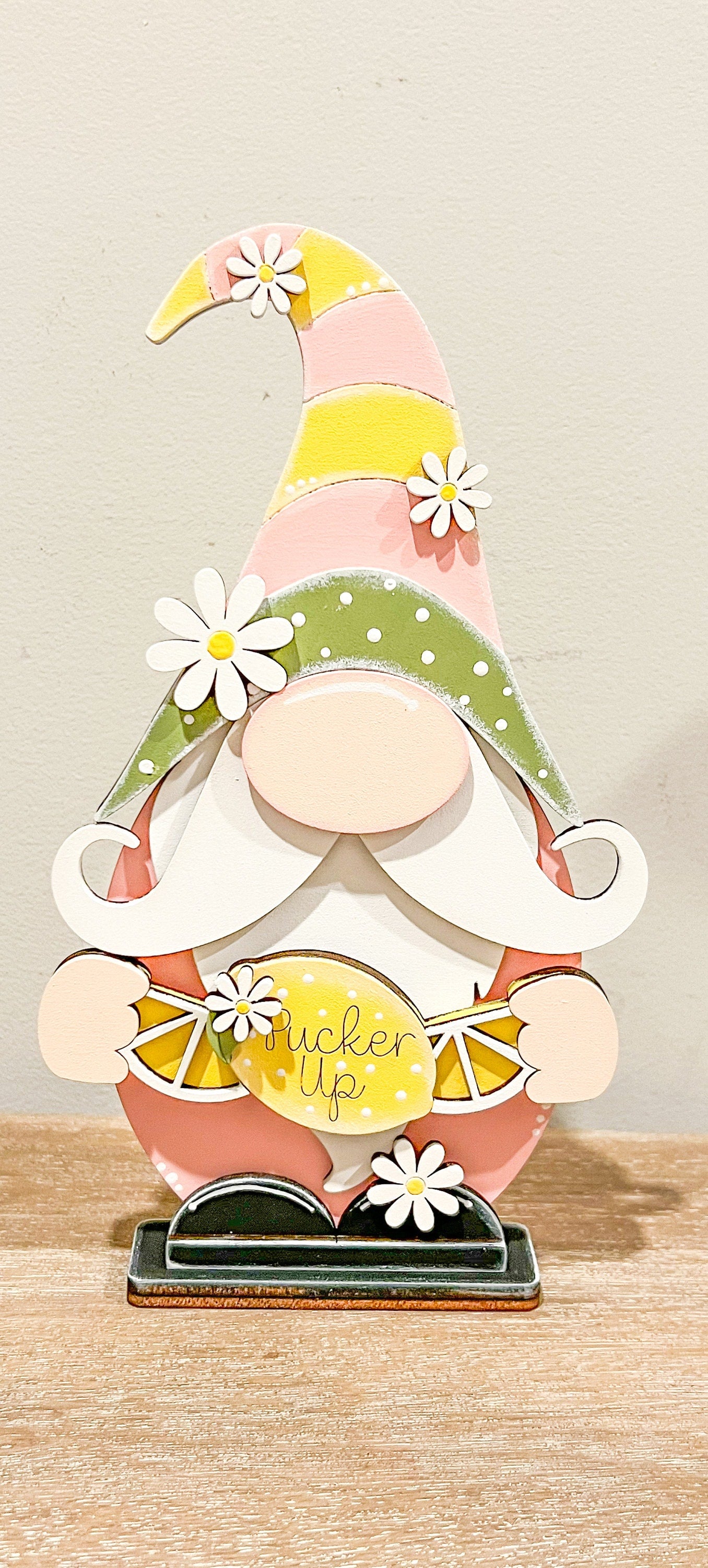 Lemonade Gnome | Summer and Spring Gnome Decor | Lemonade Tiered Tray Decor | Lemon Decor