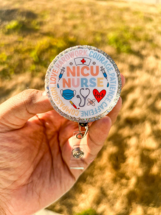 NICU Nurse Badge Reel | Gift for Nurse| NICU ID Holder | Interchangeable Badge Reel