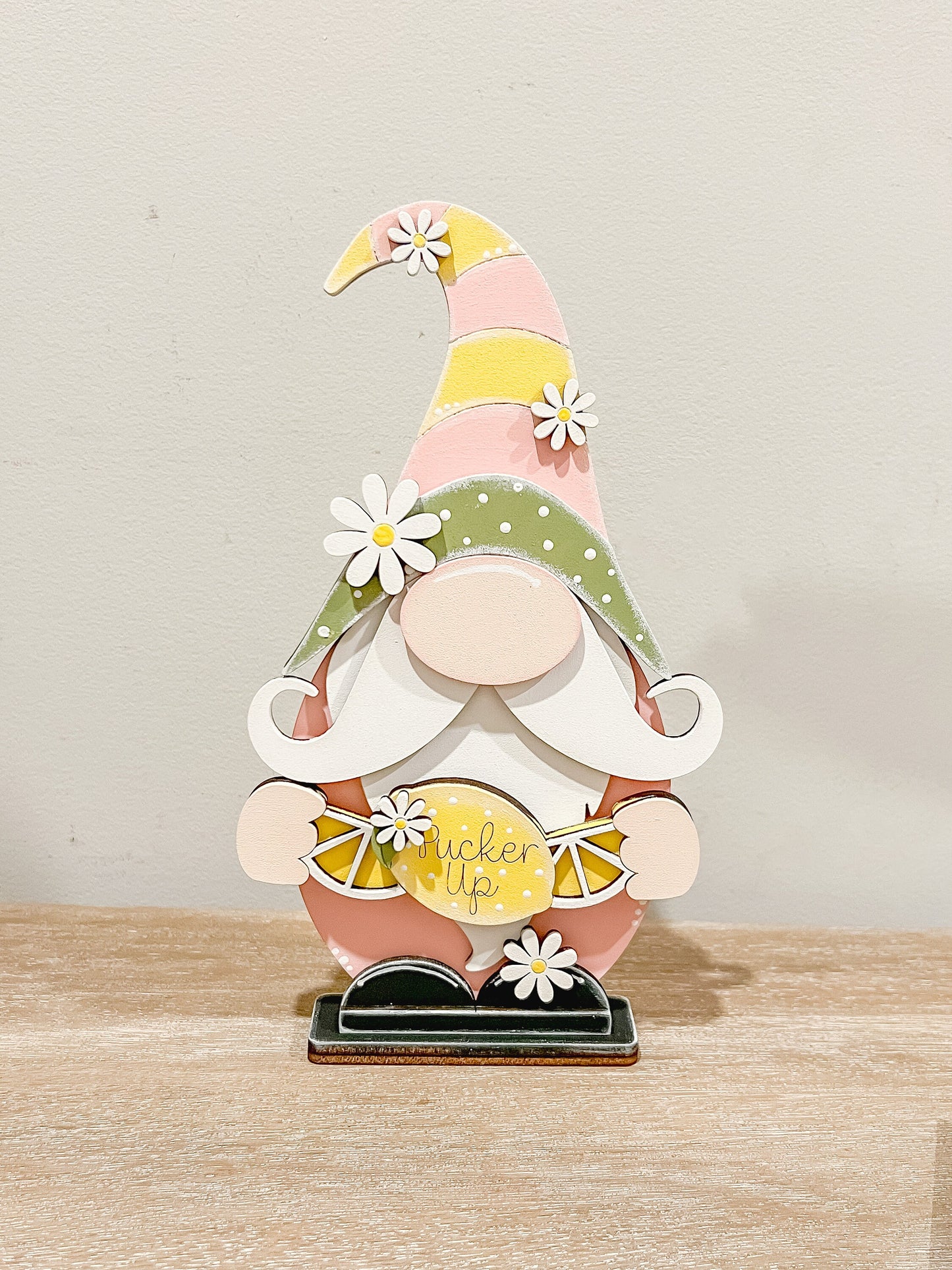 Lemonade Gnome | Summer and Spring Gnome Decor | Lemonade Tiered Tray Decor | Lemon Decor