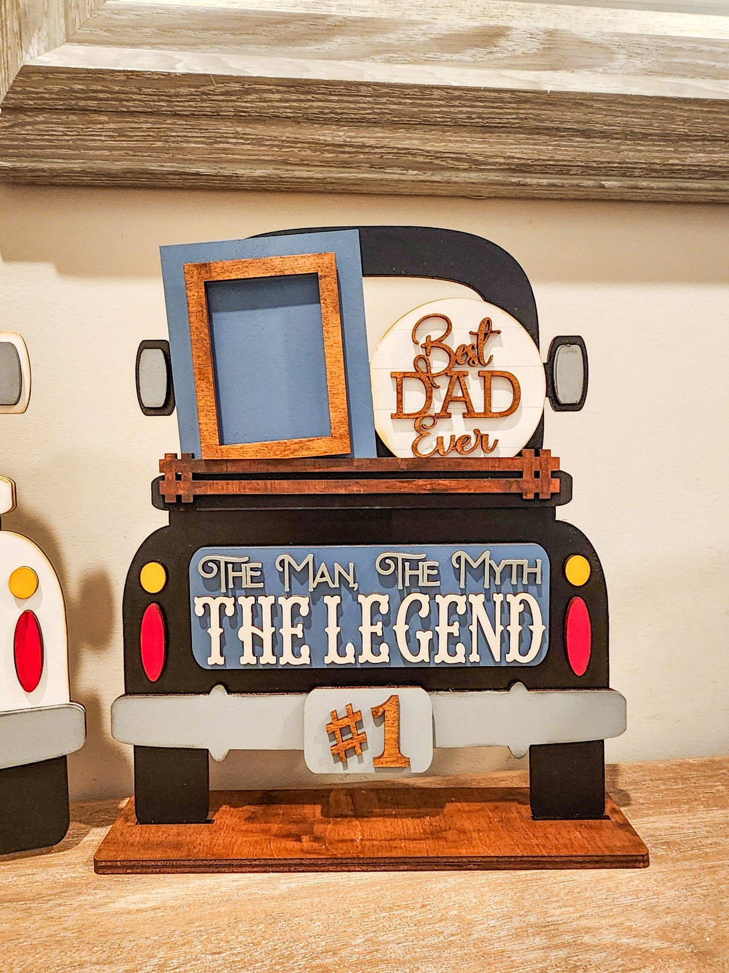 Best Dad Ever Truck Insert | Truck Door Hanger | Seasonal Decor | Tiered Tray Decor | Fathers Day Decor