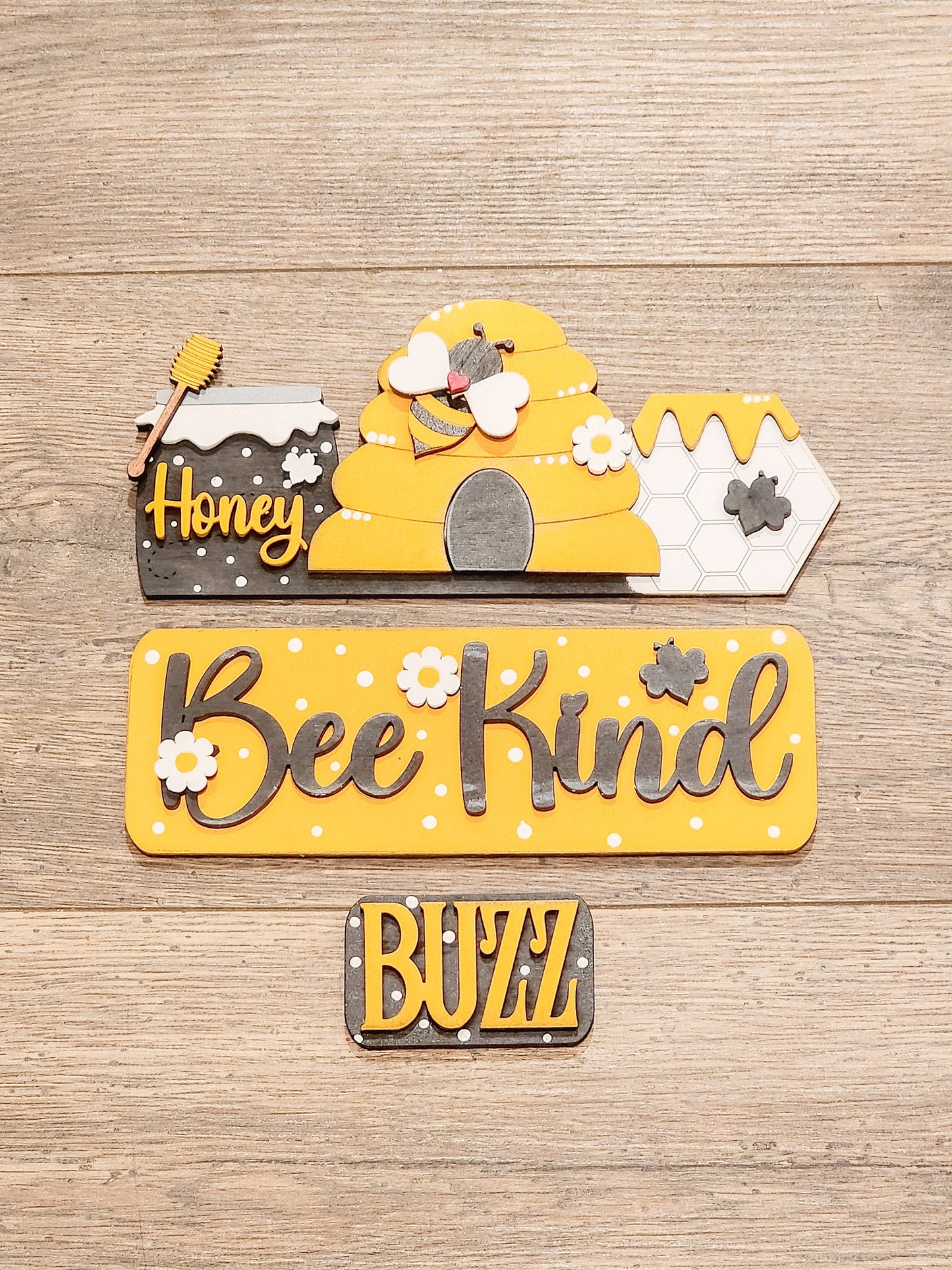 Bee Kind Truck Insert | Truck Door Hanger | Seasonal Decor | Tiered Tray Decor | Spring Decor | Spring Door Hanger| Bumblebee Decor