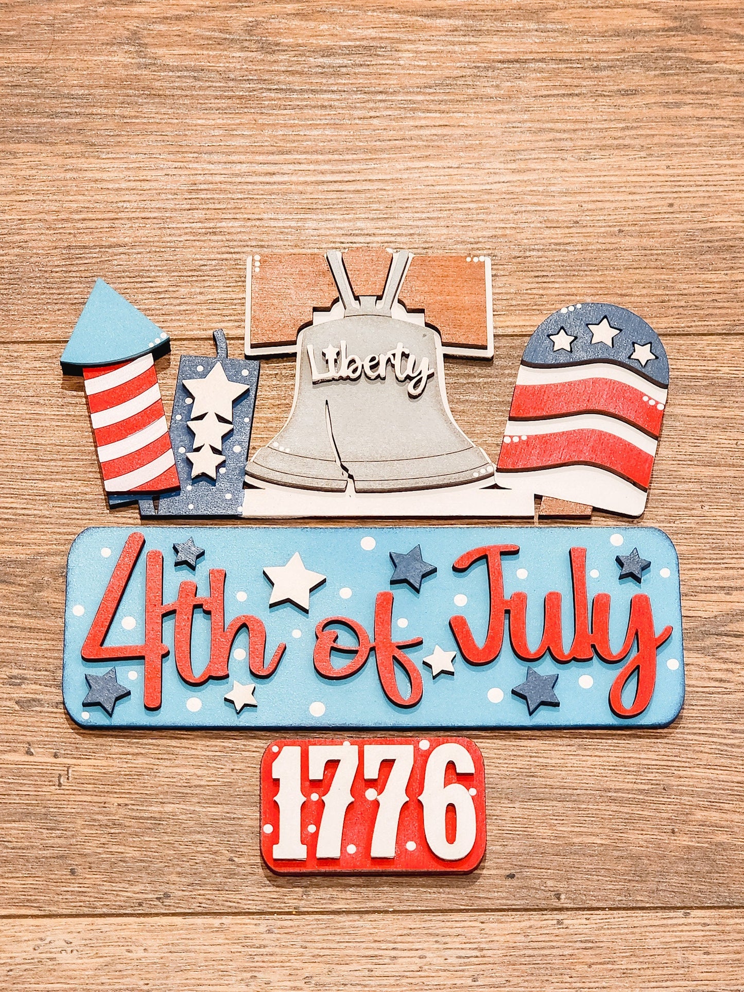 Fourth of July Truck Insert| Truck Door Hanger | Summer Decor | July 4th Decor Interchangeable Decor| Independence Day Decor