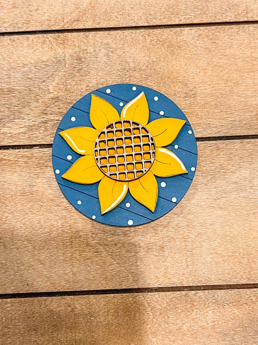 Sunflower 3-Inch Insert for Interchangeable Seasonal Sign | Interchangeable Hanging Sign | Seasonal Decor | Spring Decor