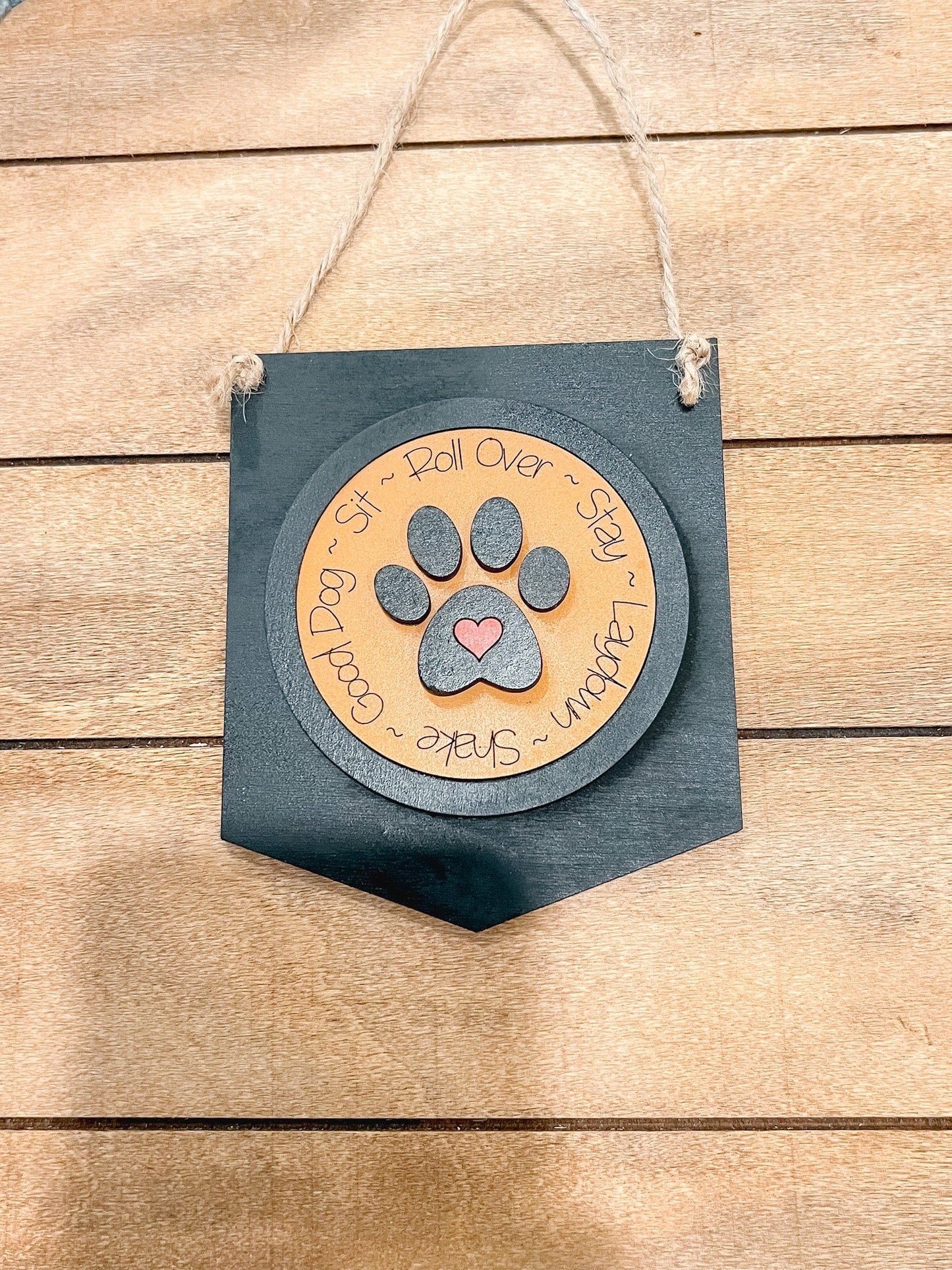 Dog Paw 3-Inch Insert for Interchangeable Seasonal Sign | Interchangeable Hanging Sign | Seasonal Decor | Pet Lover Decor | Dog Sign