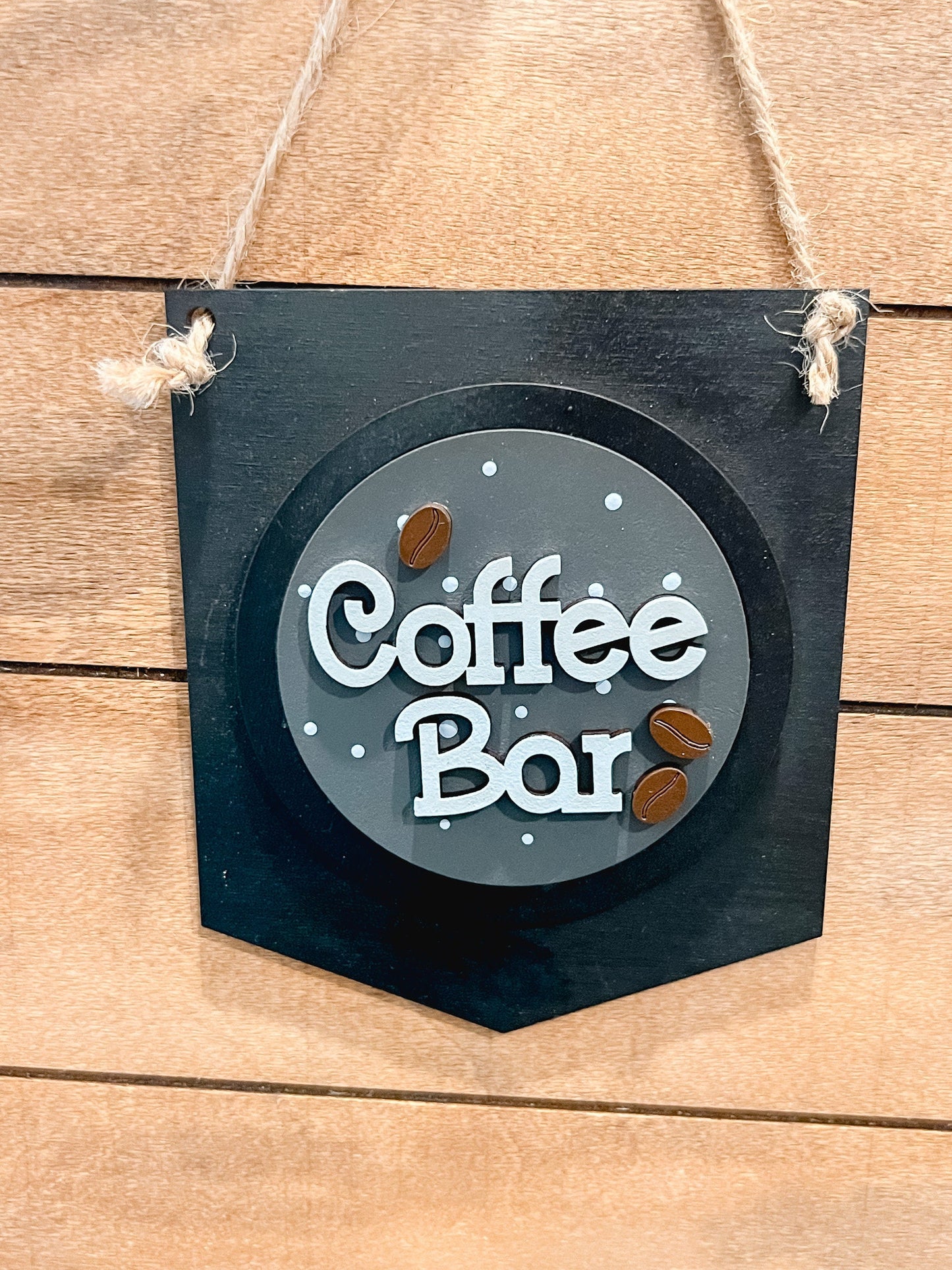 Coffee Bar 3-Inch Insert for Interchangeable Seasonal Sign | Interchangeable Hanging Sign | Seasonal Decor | Coffee Bar Decor