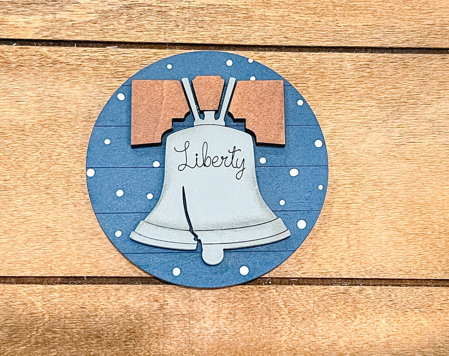 Liberty Bell 3-Inch Insert for Interchangeable Seasonal Sign | Interchangeable Hanging Sign | Seasonal Decor | Independence Day Decor