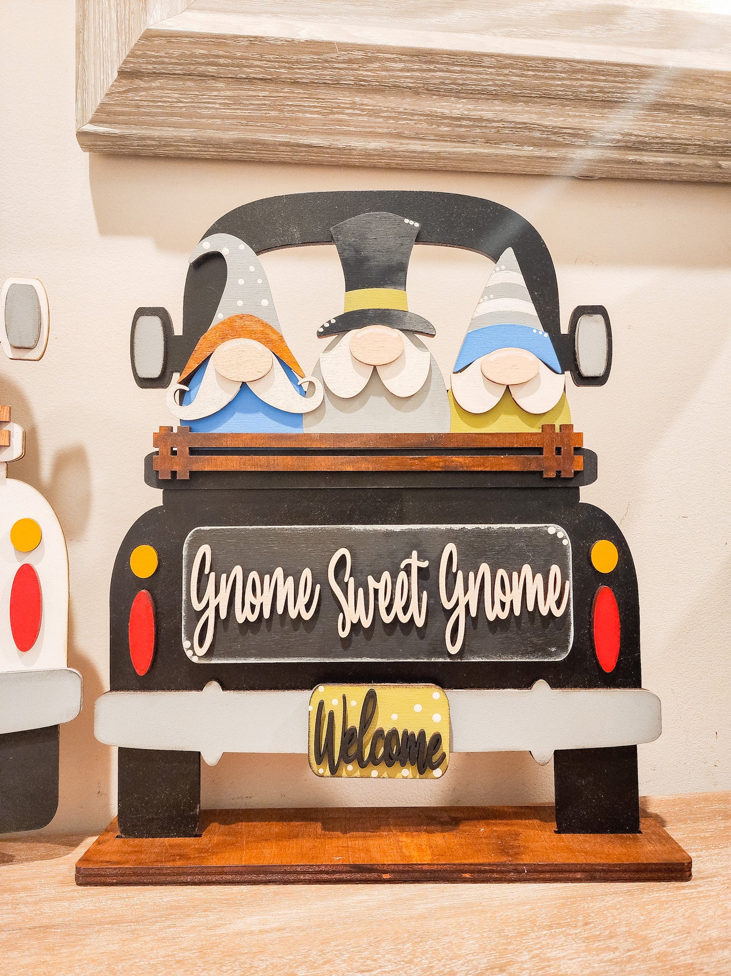 Gnome Sweet Gnome Truck Insert | Truck Door Hanger | All Season Decor | Home Door Hanger| Gnome Decor | Home Sweet Home | Housewarming Gift