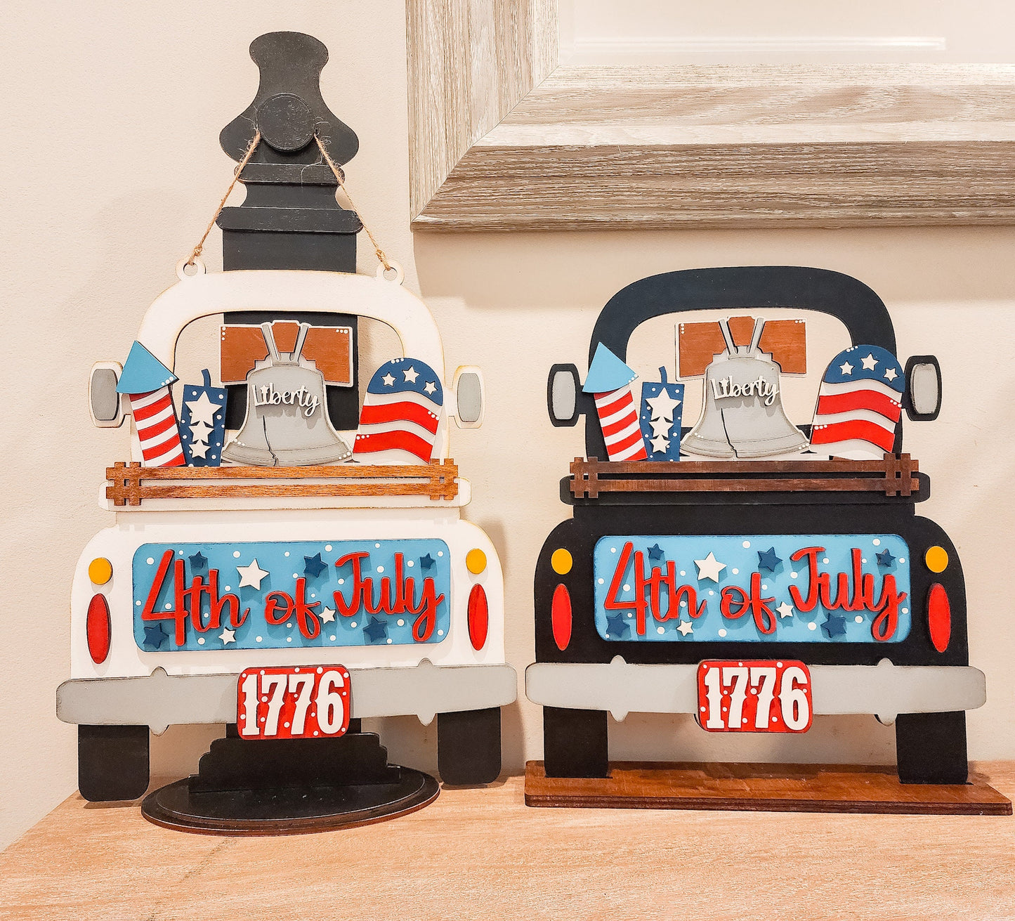 Fourth of July Truck Insert| Truck Door Hanger | Summer Decor | July 4th Decor Interchangeable Decor| Independence Day Decor