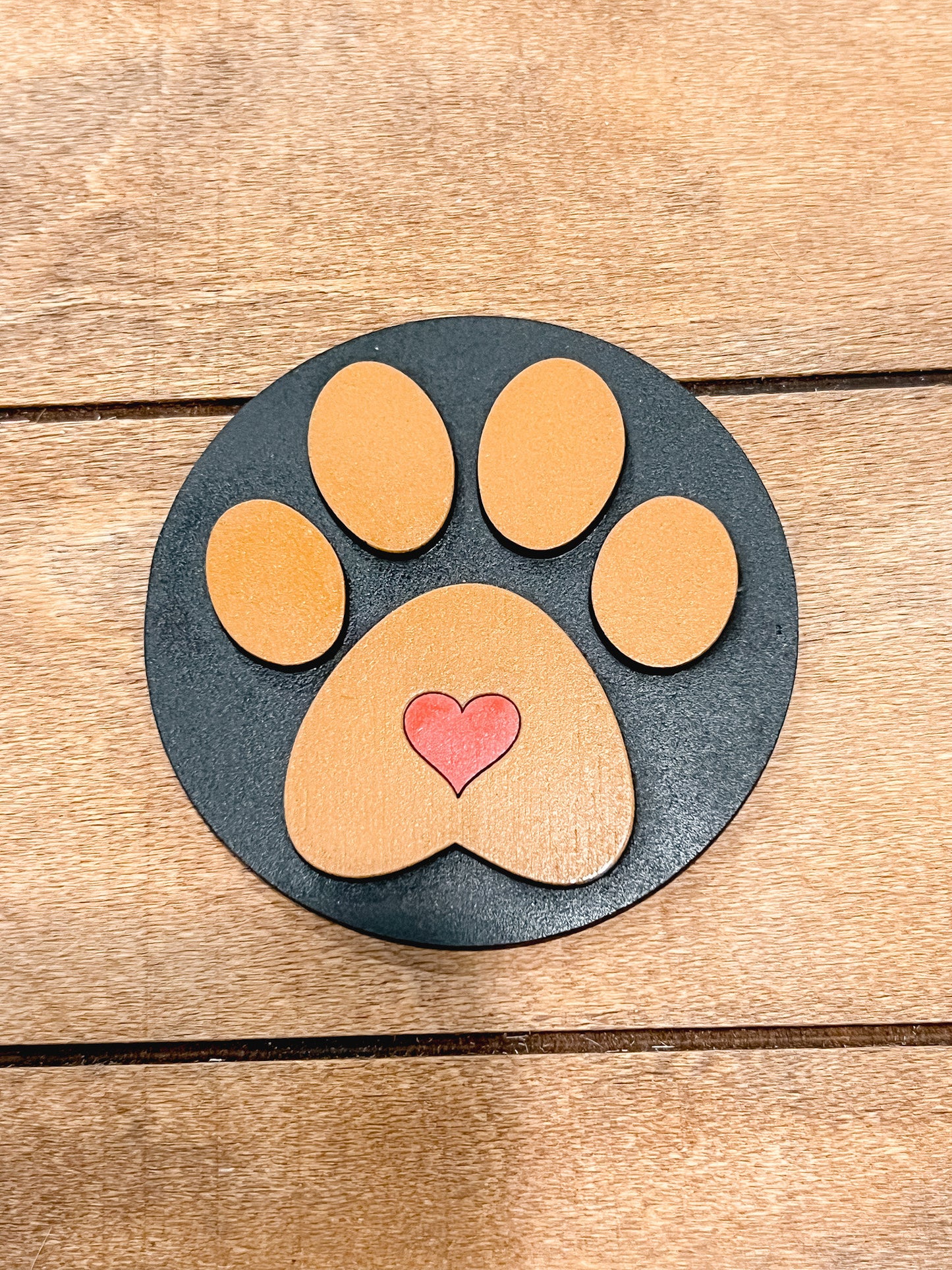 Dog Paw 3-Inch Insert for Interchangeable Seasonal Sign | Interchangeable Hanging Sign | Seasonal Decor | Pet Lover Decor | Dog Sign