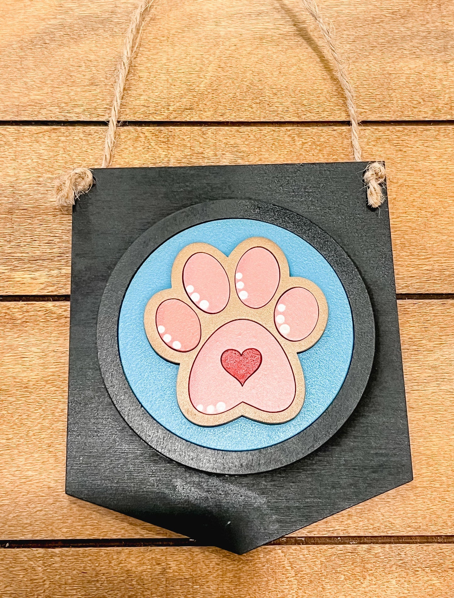 Cat Paw 3-Inch Insert for Interchangeable Seasonal Sign | Interchangeable Hanging Sign | Seasonal Decor | Cat Lover Decor