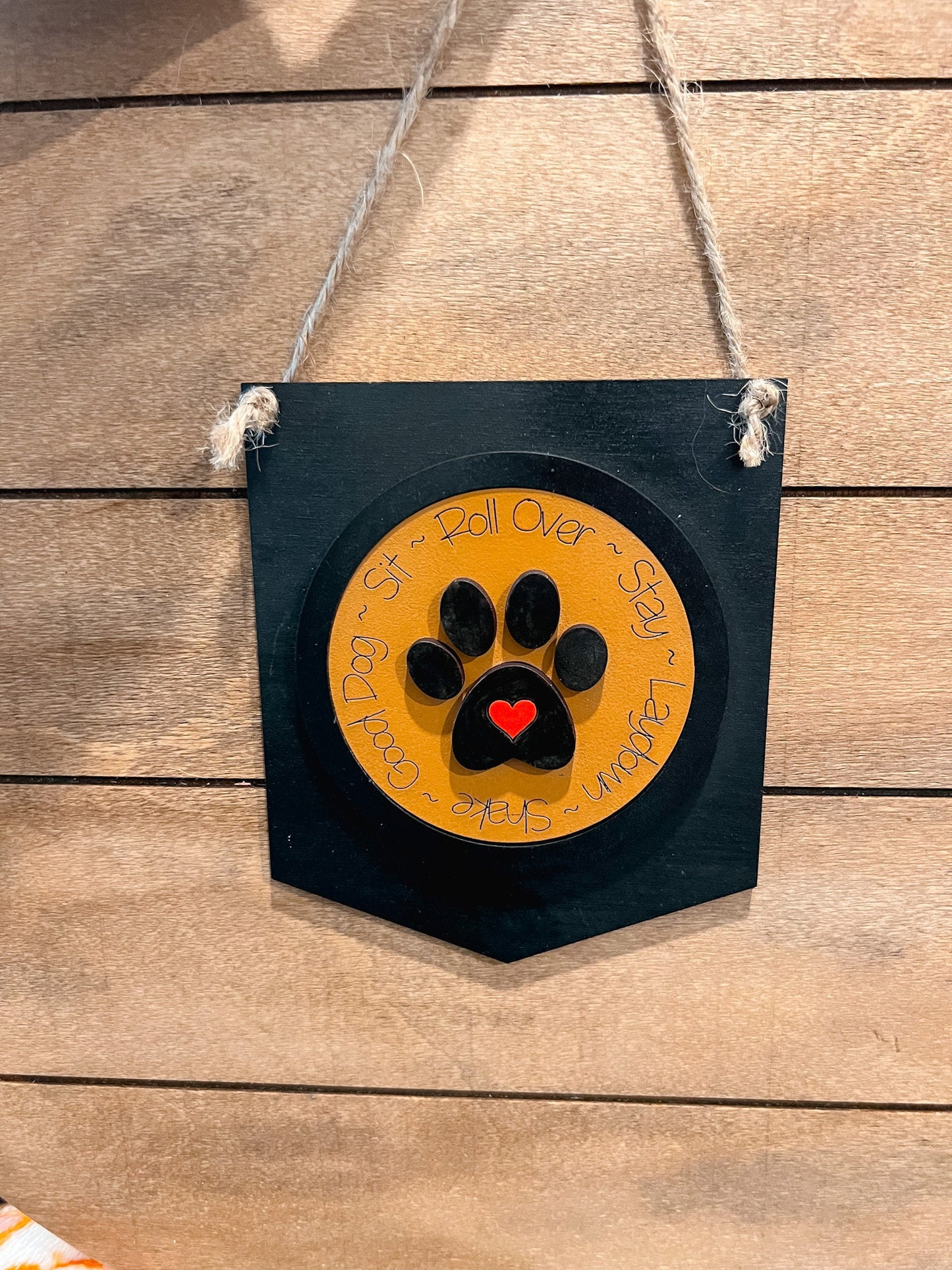 Dog Paw 3-Inch Insert for Interchangeable Seasonal Sign | Interchangeable Hanging Sign | Seasonal Decor | Pet Lover Decor | Dog Sign