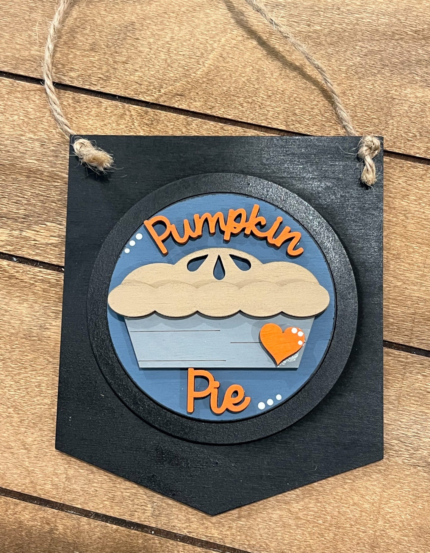 Pumpkin Pie 3-Inch Insert for Interchangeable Seasonal Sign | Interchangeable Hanging Sign | Seasonal Decor | Fall and Thanksgiving Decor