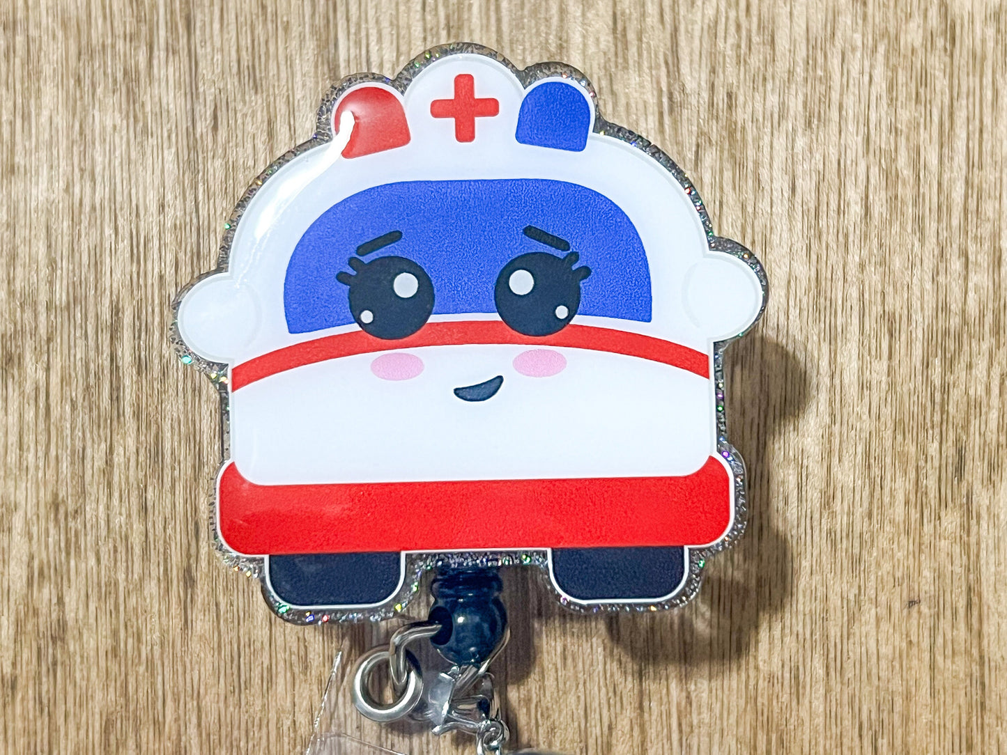 Cute Ambulance Interchangeable Badge Reel