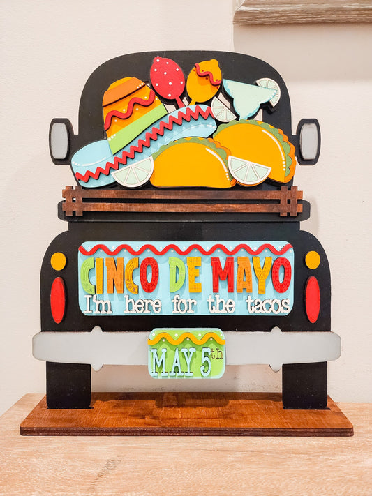 Cinco De Mayo Truck Insert | Truck Door Hanger | All Season Decor | Home Door Hanger| Gnome Decor | Home Sweet Home | Housewarming Gift