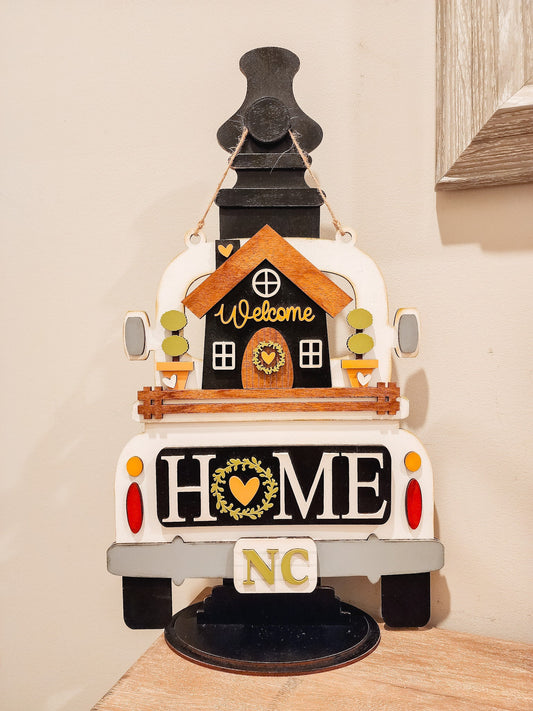 Welcome HomeTruck Insert | Truck Door Hanger | All Season Decor | Home Door Hanger| Gnome Decor | Home Sweet Home | Housewarming Gift