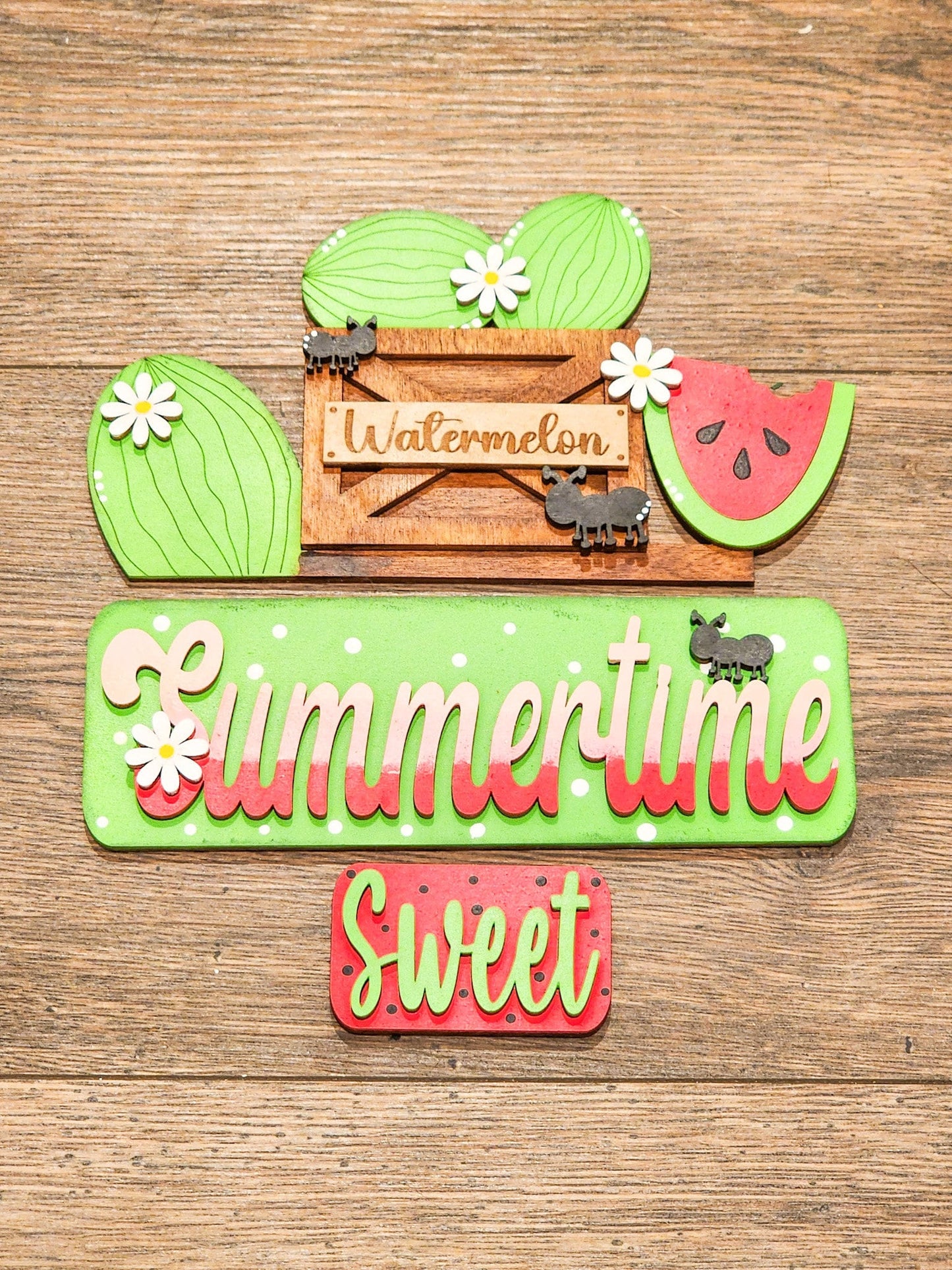 Sweet Summertime Watermelon Insert | Truck Door Hanger | Seasonal Decor | Tiered Tray Decor | Spring Decor | Spring Door Hanger