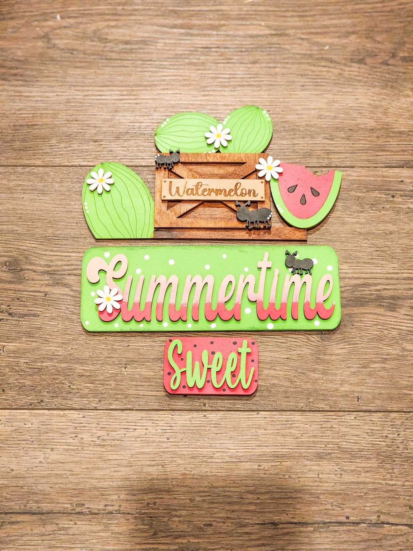 Sweet Summertime Watermelon Insert | Truck Door Hanger | Seasonal Decor | Tiered Tray Decor | Spring Decor | Spring Door Hanger