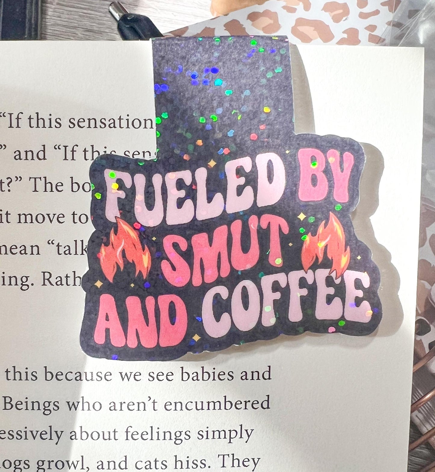 Smut and Coffee Magnetic Bookmark | Funny Bookmark  | Romance Girly Bookmark | Gift for Booklover | Spicy Book Lover Bookmarks