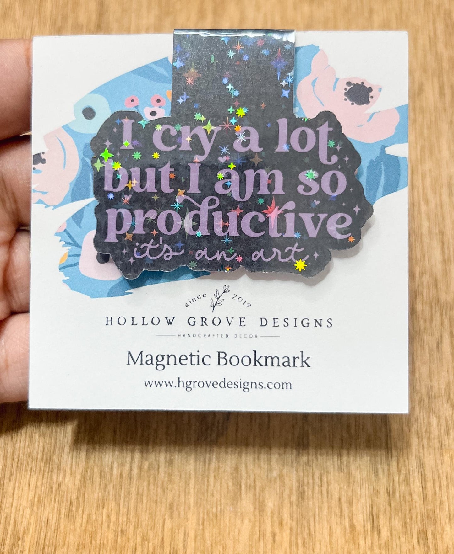 I Cry A Lot But Am So Productive Magnetic Bookmark | Funny Bookmark  | Girly Bookmark | Gift for Booklover | Bookmarks