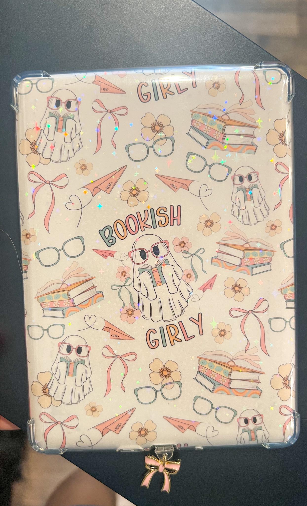 Bookish Girly Ghost Kindle Insert and Kindle Charm Set | Kindle Accessories | Kindle Insert | Kindle Charm | Bookish Accessories for Kindle
