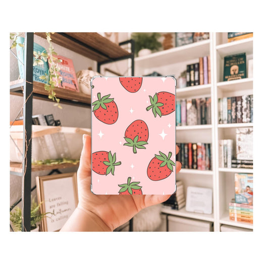 Strawberry Kindle Insert | Summer Decorative Kindle Insert | Clear Kindle Case Insert | Fun E-reader Accessories| Gift for Book Lover