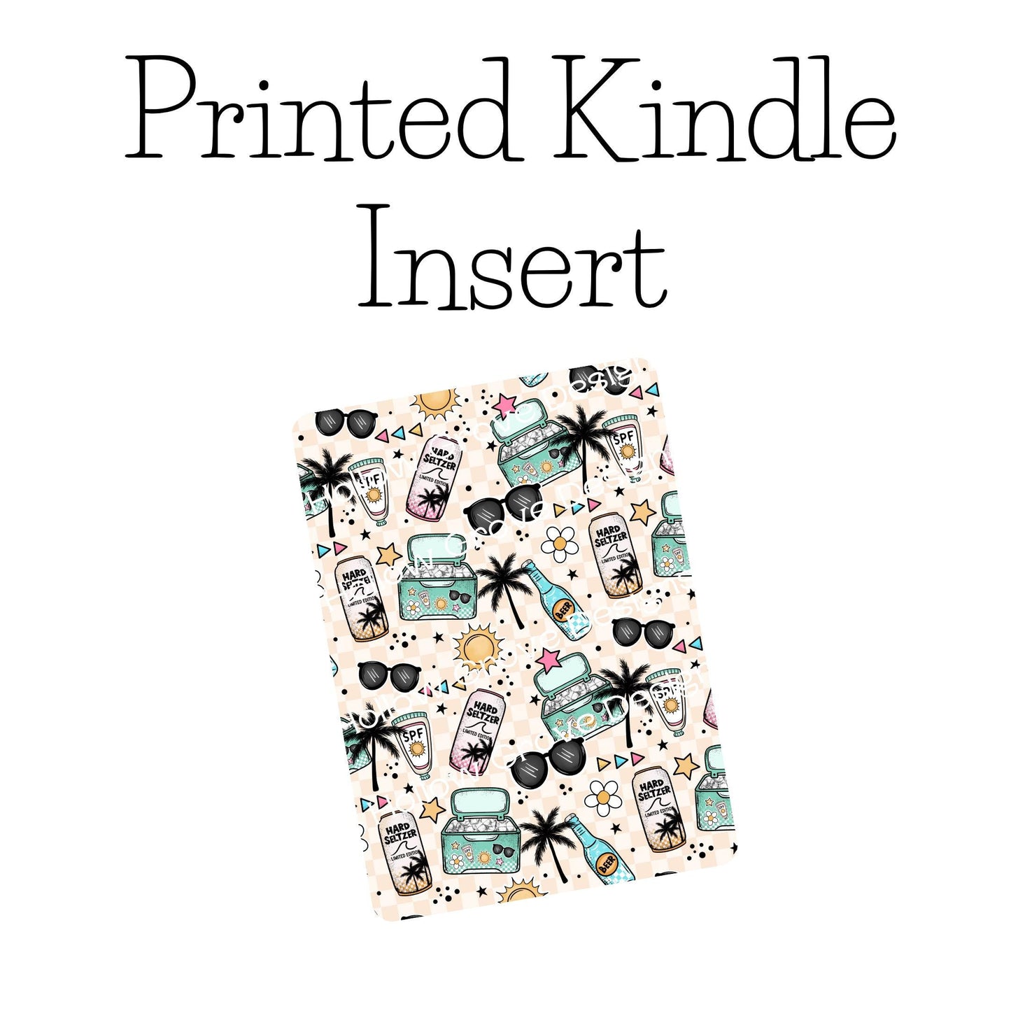 Day Drinking Print Kindle Insert | Decorative Kindle Insert | Clear Kindle Case Insert | Summer Kindle Decor | Gift for Book Lover