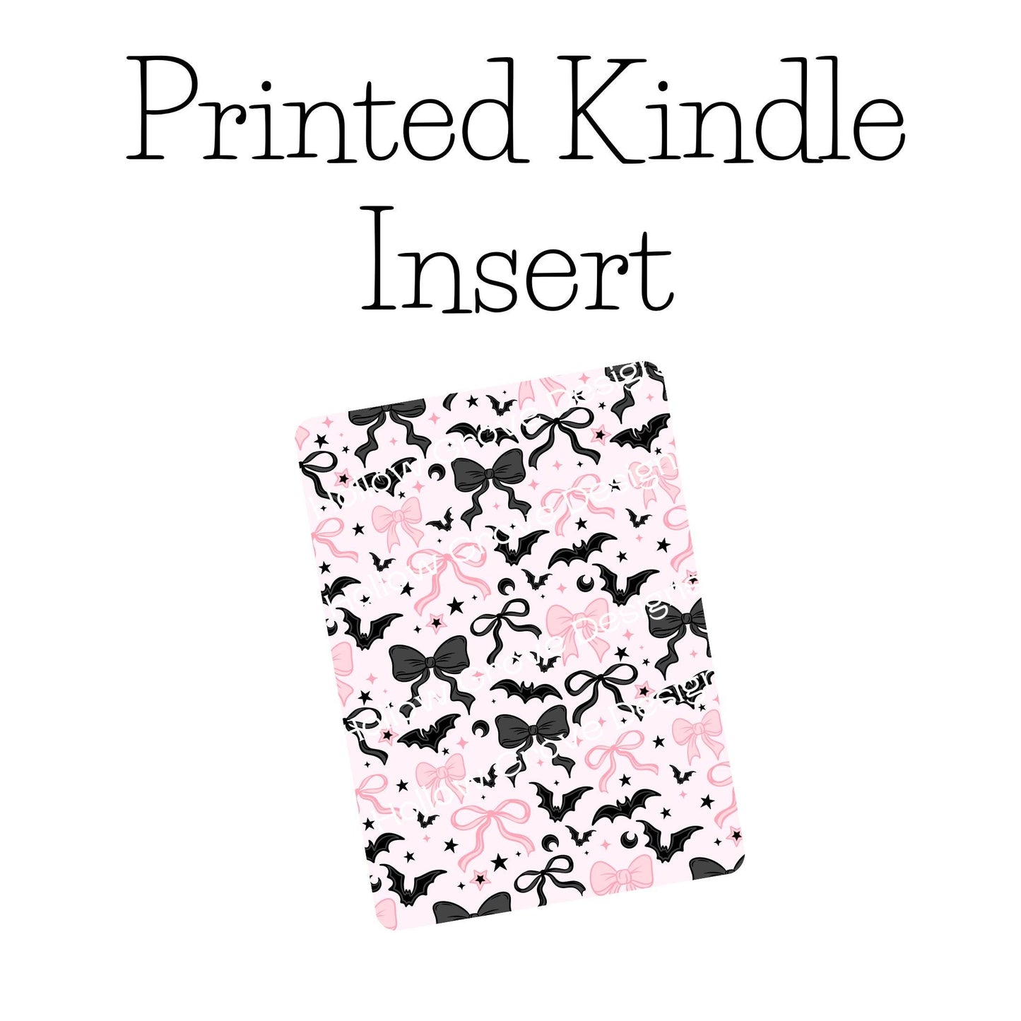 Spooky Girly Kindle Insert | Decorative Kindle Insert | Clear Kindle Case Insert | Spooky Girl Decor | Gift for Book Lover