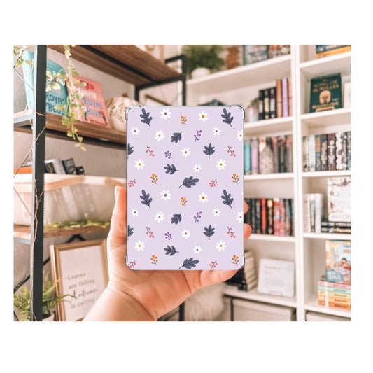 Purple Fall Floral Kindle Insert | Decorative Kindle Insert | Clear Kindle Case Insert | Gift for Book Lover | Fall Floral Kindle