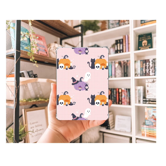 Spooky Kitties and Pumpkins Kindle Insert | Clear Kindle Case Insert | Halloween Kindle Decor| Gift for Book Lover