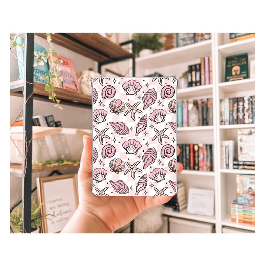 Pink Seashells Beachy Kindle Insert | Decorative Kindle Insert | Clear Kindle Case Insert | Book Girly Decor | Gift for Book Lover