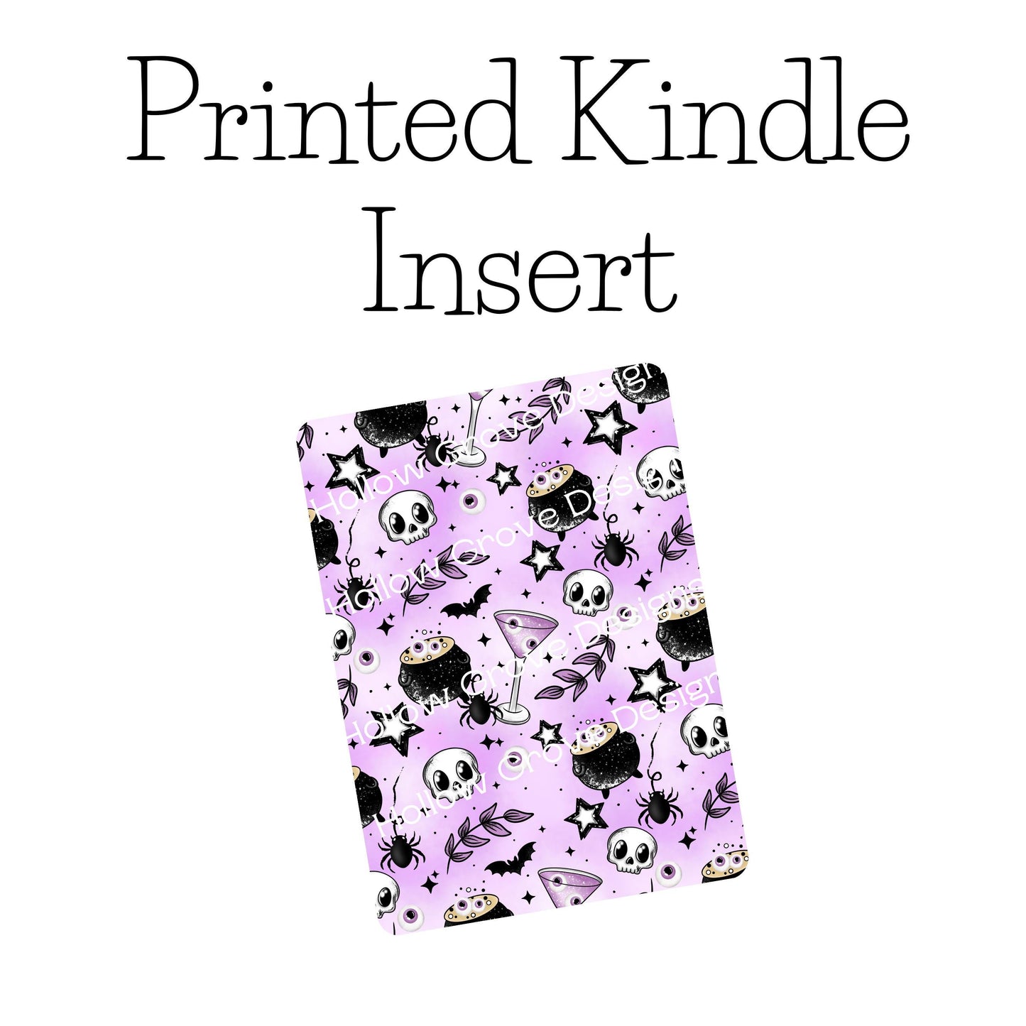 Witches Brew Kindle Insert | Clear Kindle Case Insert | Spooky Skull Decor | Gift for Book Lover| Halloween Kindle Decor