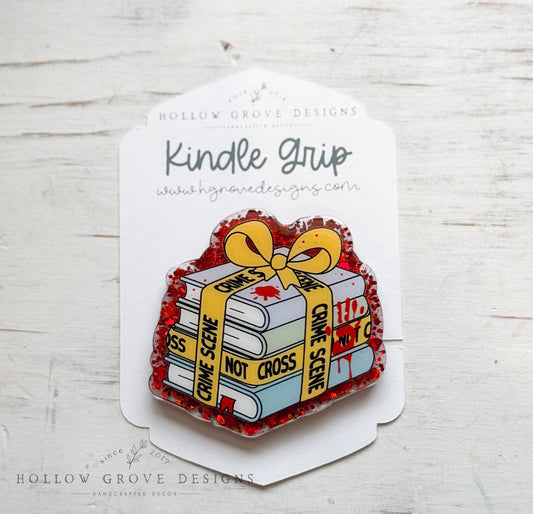 True Crime Girly E-Reader Grip | Murder Mystery Kindle Grip | Kobo Reader Grip | Bookish Accessories | Gift for Teacher | Lit Teacher Gift