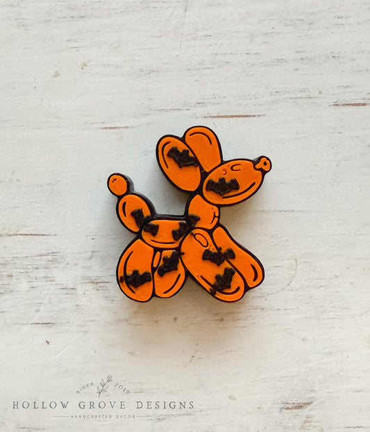 Batty Balloon Dog Straw Charm | Stanley Straw Accessory | Halloween Tumbler Straw Accessories | Tumbler Accessories