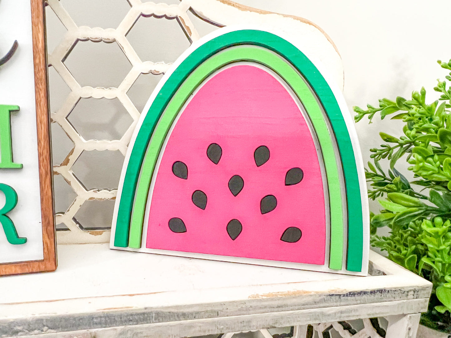 Watermelon Tiered Tray Set | Summer Tiered Tray Decor