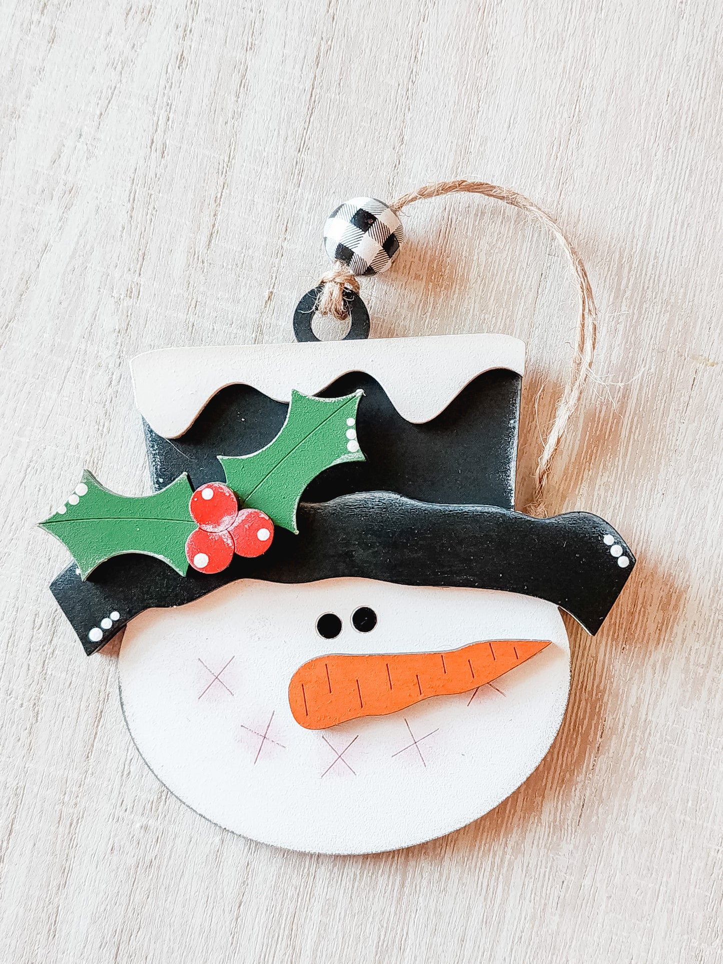 Snowman Head Christmas Ornament