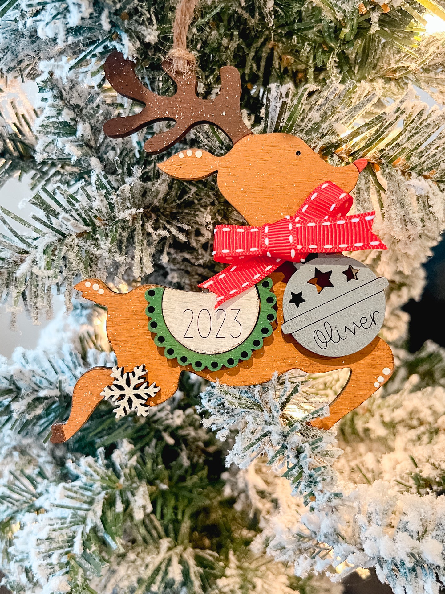 Personalized Reindeer Ornament