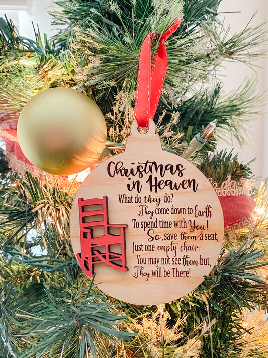 Christmas in Heaven Memorial Ornament