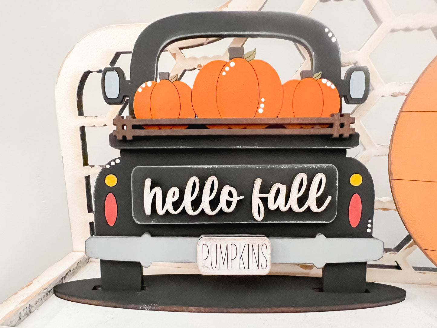 Fall Harvest Tiered Tray Set | Pumpkin Bead Garland