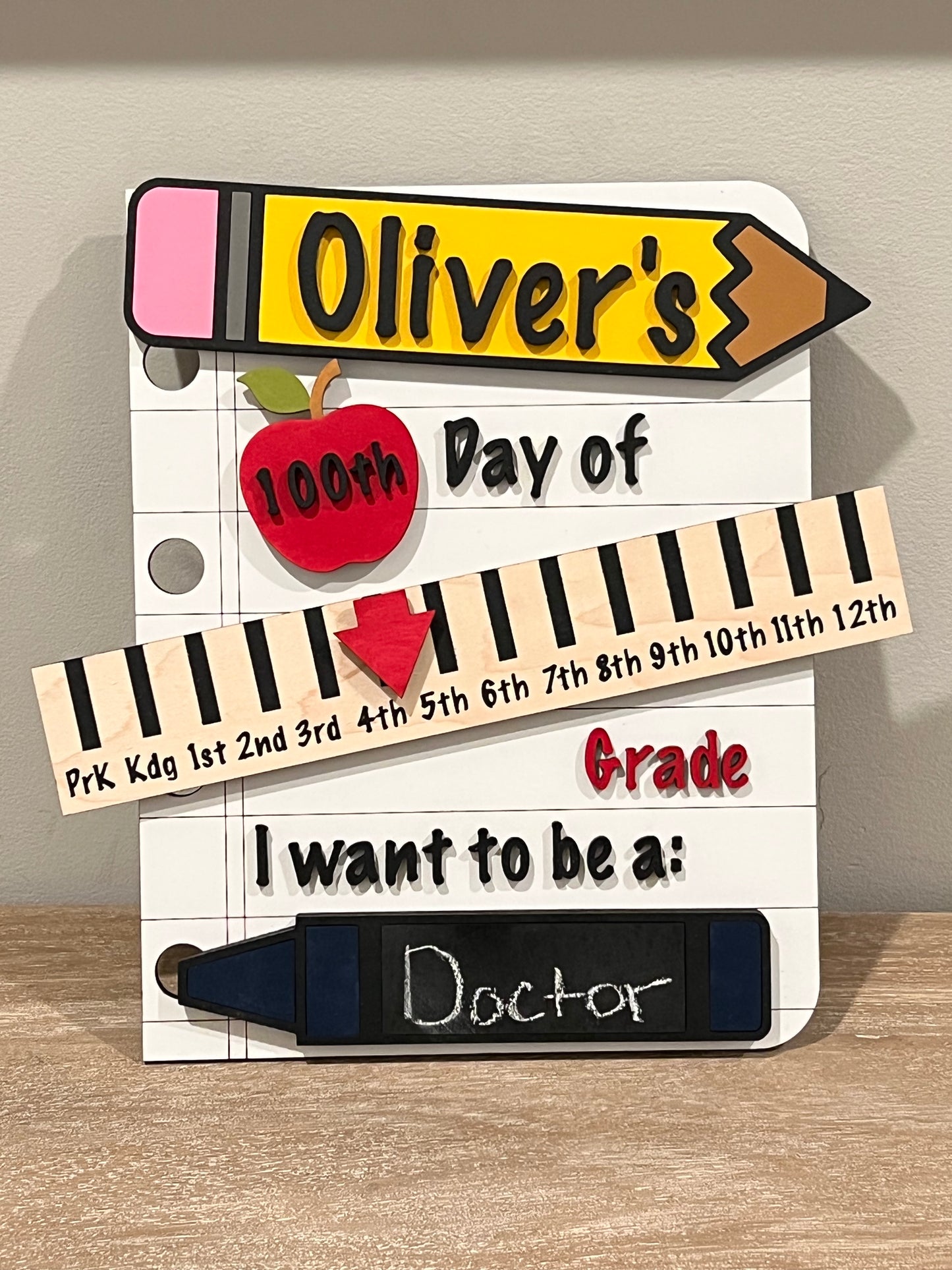 Personalized Kids School Sign