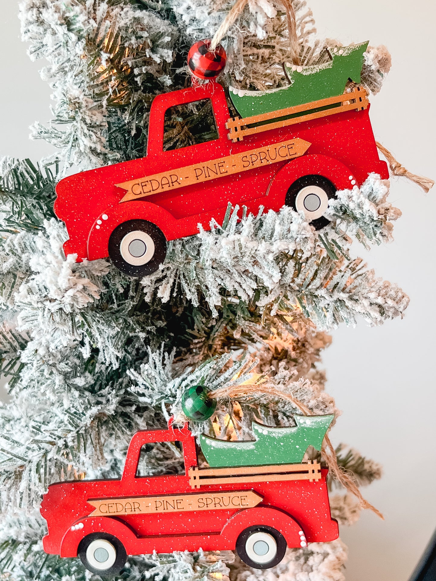 Vintage Red Truck Ornament