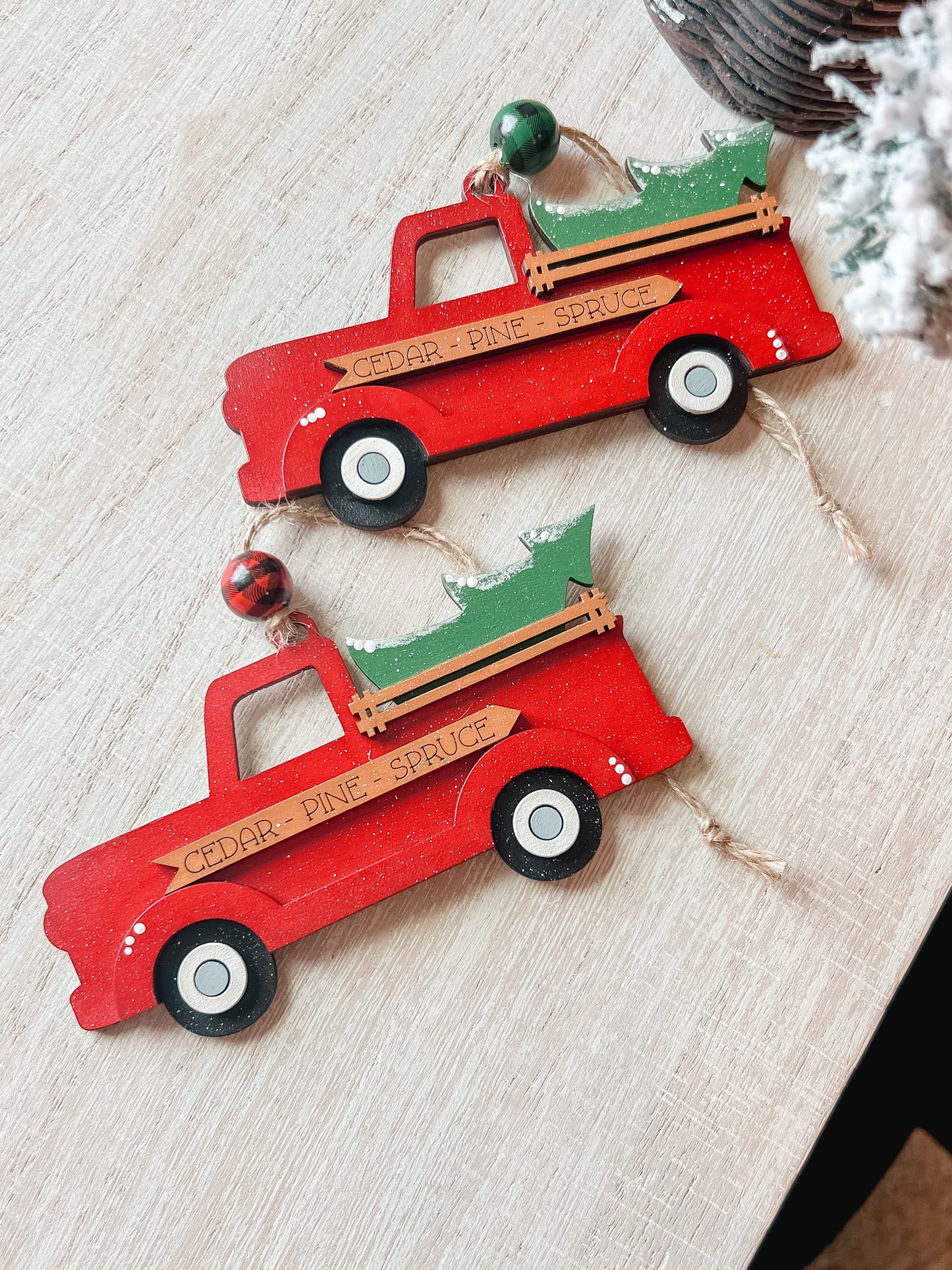 Vintage Red Truck Ornament