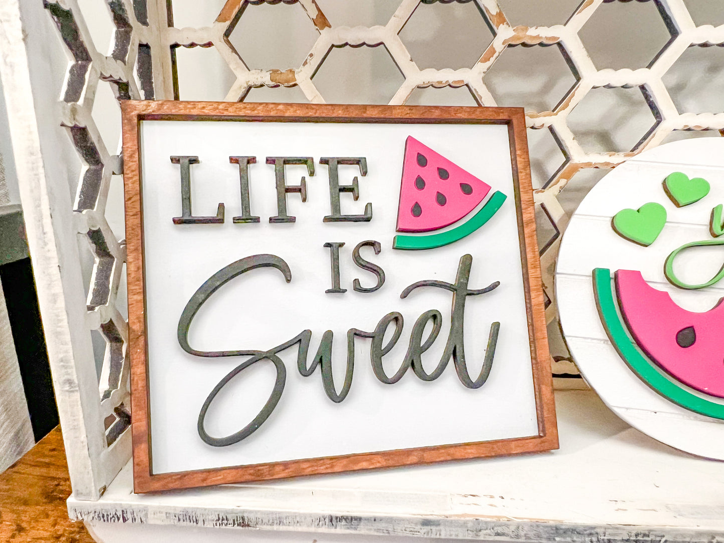 Watermelon Tiered Tray Set | Summer Tiered Tray Decor